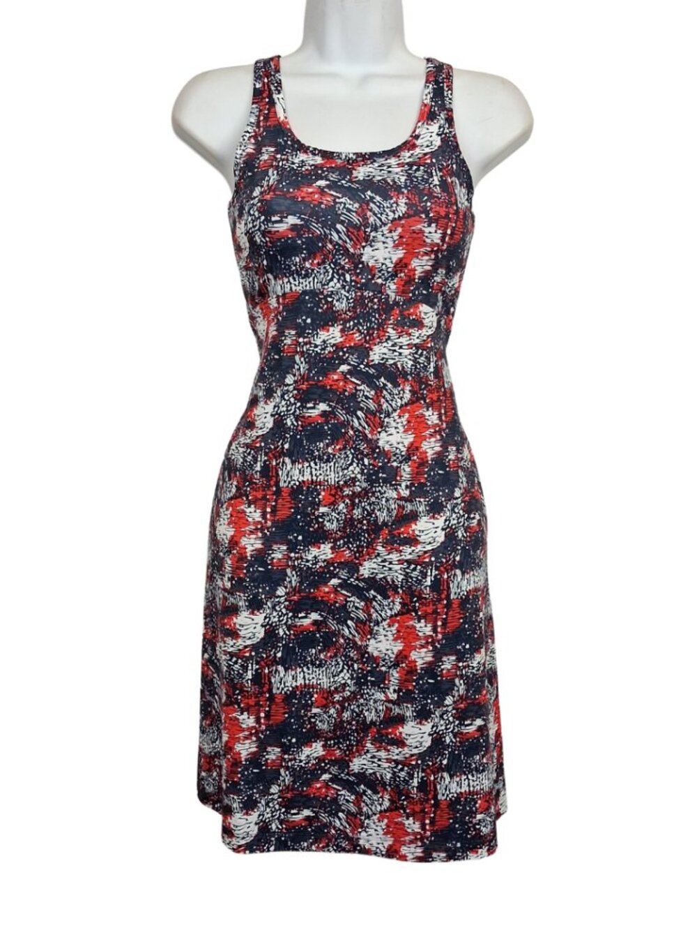 COLUMBIA PFG Red Print Dress Sleeveless Stretchy Fishing Gear Casual Summer XS